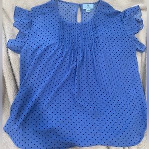 CeCe flutter sleeve top